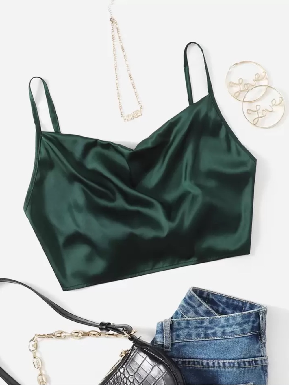 Dry Goods Emerald Crop Cami